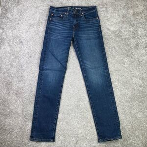 American Eagle Jeans Men's 28X30* Blue Slim Straight Dark Denim Preppy